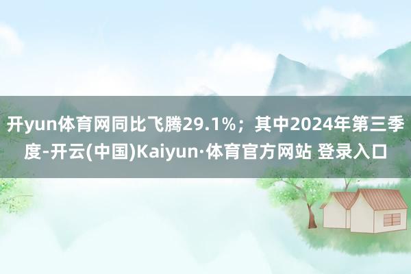 开yun体育网同比飞腾29.1%；其中2024年第三季度-开云(中国)Kaiyun·体育官方网站 登录入口